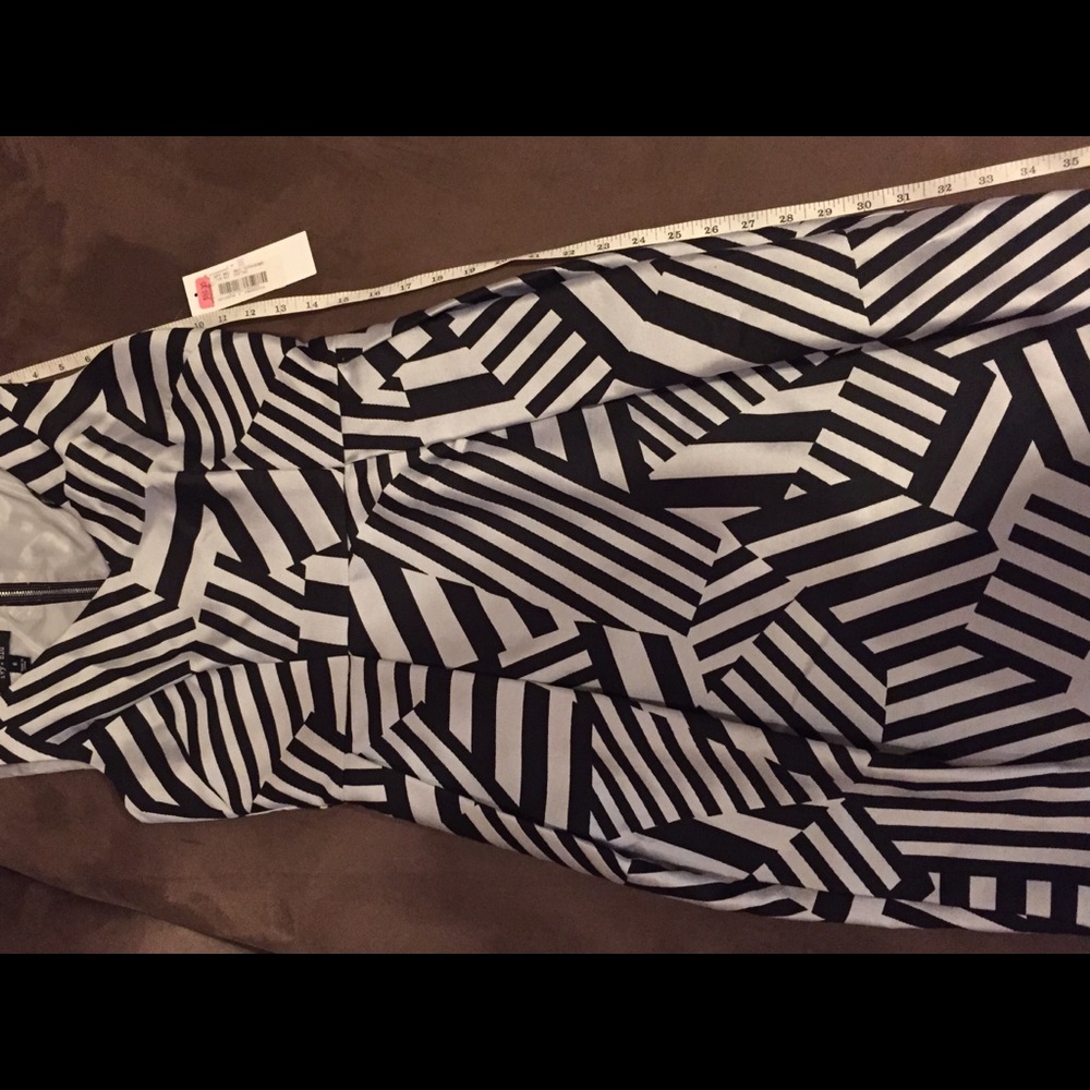 Zebra stripped cocktail dress size 6 NWT
